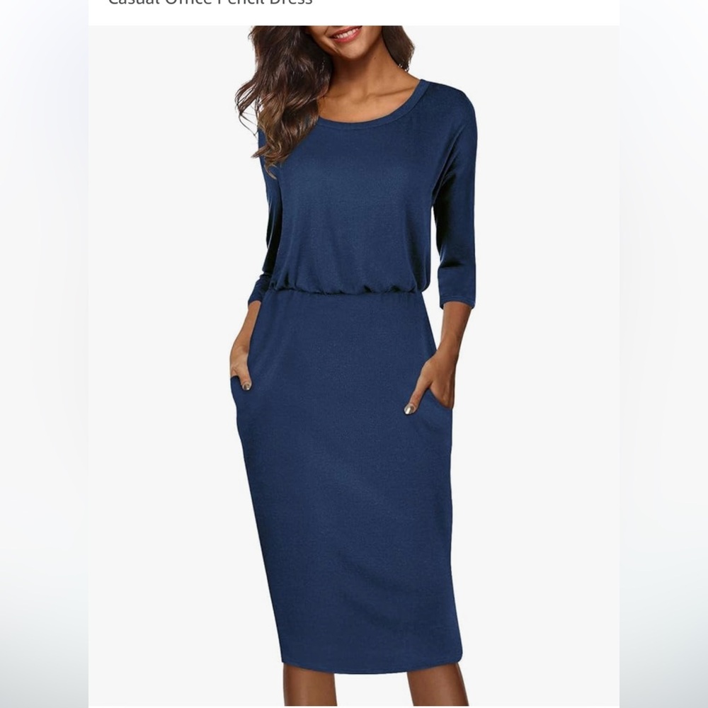 Sold-out Amazon ¾ sleeve pencil dress – Size XL – NWT